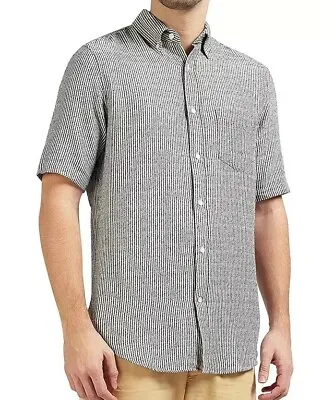 £19.75 • Buy Gant Rugger Micro Stripe S/S Shirt - Large P2P 22  - 100% Cotton - Button-Down