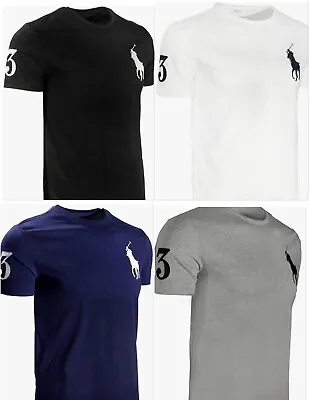 Ralph Lauren Mens Adult Short Sleeve T Shirt 100% Cotton Crew Neck Slim Tee • £14.95