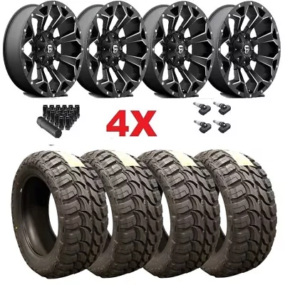 Fuel Assault Matte Black Wheel Rims Tires 35125017 D546 Fits Jeep Wrangler Set 4 • $2595