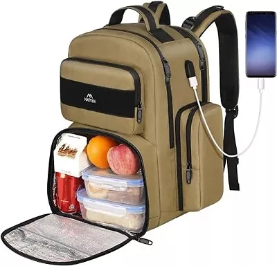 Lunch Backpack For Men Large Laptop Insulated Cooler Backpack With USB Rucksack • $65.50