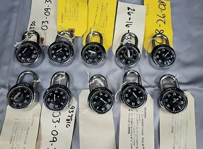 Lot Of 10 Master Locks Combination Gym Locker Locks W/ Combos.  • $24.99