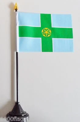 £5.75 • Buy Derbyshire County Polyester Table Desk Flag 