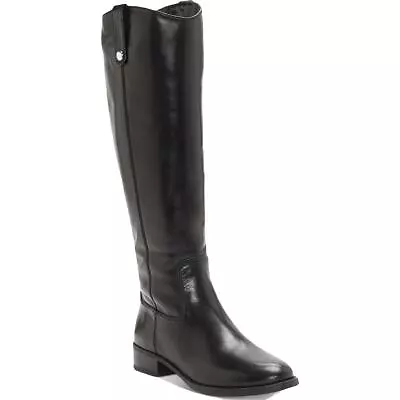 INC Womens Fawne Black Leather Riding Boots Shoes 5.5 Medium (BM)  1971 • $17.99
