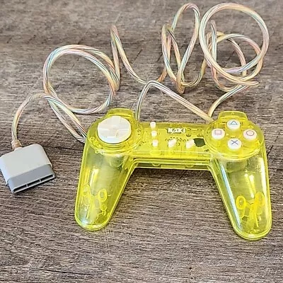 Playstation Naki Controller Yellow Clear Tested Working • $17.99