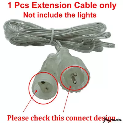 Extension Cable Waterproof For Outdoor Meteor Shower Falling String Light Garden • £3.99