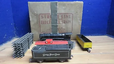 Louis Marx O Streamline Electric Train SET In ORIGINAL BOX SOLD AS IS 625583 • $50