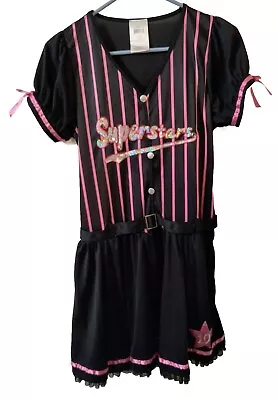 Superstar Cutie Black With Pink Baseball Costume Sports Dress Size Large • $7.75