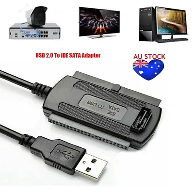 SATA/HDD/IDE To USB 2.0 Adapter Converter Cable For 2.5  3.5'' Hard Drive Disk • $8.54