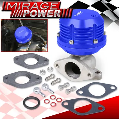 35mm 38mm Jdm External Turbo Wastegate Waste Gate Blue 2 Bolt With Accessories • $37.99