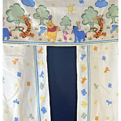 Set Of 2 Handmade Disney Winnie The Pooh Curtains 42x40t Valence 74x16 Vintage • $28.45