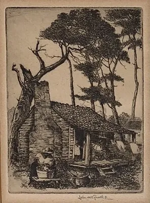 African American Etching Print New Orleans Baltimore Signed John Mcgrath • $150