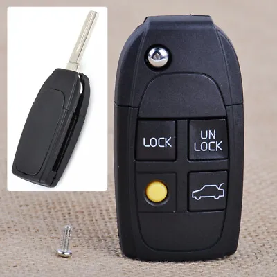 Flip Key Shell Fit For Refit VOLVO S40 V40 C70 S60 S80 4 Button Remote Case Fob • $9.16