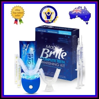 $59.95 • Buy TEETH WHITENING KIT + LED LIGHT MagicBrite Carbamide Peroxide MAX STRENGTH