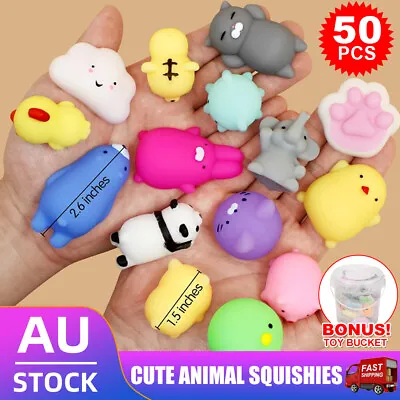 $18.95 • Buy 50 Pcs Kawaii Mochi Squishy Toy Kids Party Favors Mini Squishies Stress Favours