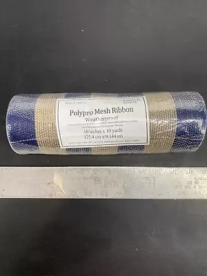 Polypro Mesh Ribbon Weatherproof 10”x10 Yards Roll NEW • $8