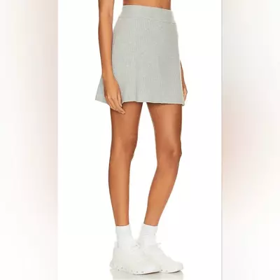 WeWoreWhat Cable Knit Mini Skirt In Light Heather Grey Small NWT • £33.26