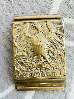 Antique Brass Cutler Letter Chute U.S. Mail Post Office Slot Hotel Office Bldg • $215