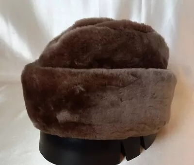 Vtg North King J.j. Seifter & Sons Usa Dyed Mouton Lamb Fur Brown Man's Hat Sz M • $24.87