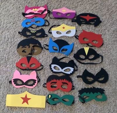 Lot Of 18 Felt Eye Masks For Costumes/Dress Up With Elastic • $11.49