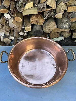 Antique Handmade French Copper Confiture Conserves Jam Making Pan 5.5kg • £100