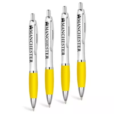 MANCHESTER City England - 4x Yellow Ballpoint Pen #215670 • £6.99