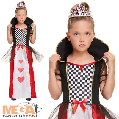 Queen Of Hearts Girls Fancy Dress Kids Fairytale World Book Day Childs Costume • £8.99