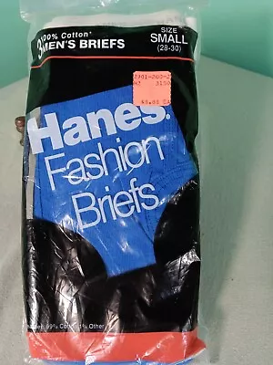 Mens Vintage 80s Hanes Multicolor Hanes Fashion Briefs Underwear Small • $54.99