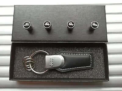 £9.98 • Buy JEEP 2020 Luxury Leather Keyring Key Chain Key Ring Fob Gift Box Set Fits All