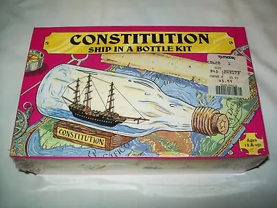 1984 Constitution Ship In A Bottle Kit #203 Vintage Woodkrafter Model Kits NIB • $26.84