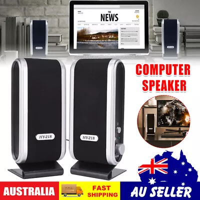 Pair USB Speakers Computer Speaker Sound Stereo For PC Notebook Desktop Laptop • $15.45