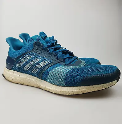 Men's ADIDAS 'Ultra Boost ST' Sz 13 US Runners Shoes Blue | 3+ Extra 10% Off • $38.49