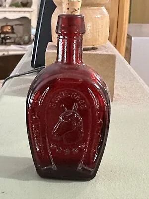 Vintage Wheaton Miniature Bottle Red Horseshoe 3” • $5