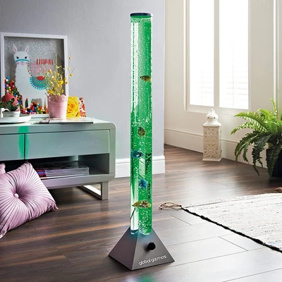 £54.90 • Buy Global Gizmos 45500 Fish Bubble Lamp / Tropical Design / 90cm Tall Black 