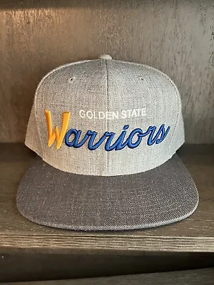 Golden State Warriors Mitchell & Ness Snapback Hat Two Tone Gray Adjustable • $9.99