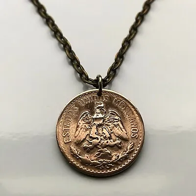 1925! Mexico 2 Centavo Coin Pendant Mexican Eagle Jalisco Morelia Zapopan 003450 • $34.99