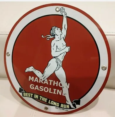 Marathon Gasoline Gas Oil Sign • $16.50