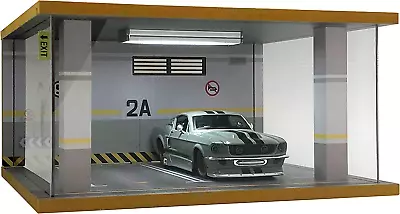 Display Case For Diecast Cars With Clear Acrylic And LED Lighting 1 24 Scale (2  • $56.99