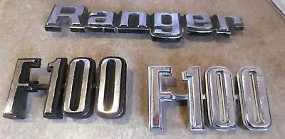 Vintage 70's OEM Ford F-100 Ranger Pickup Emblems #D3tb9925632aa #D3tb16720ab • $22.95
