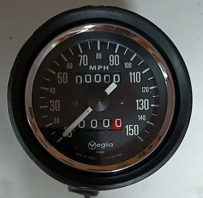 Triumph T140 T160 Speedometer (Miles) Veglia RESTORED WITH HOLDER. 45C • $313.41