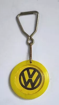 Israel Vintage Keychain Volkswagen Old Plastic Era Neon Yellow • $12.99