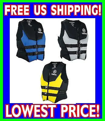 YAMAHA Neoprene USCG Approved Life Vest Jacket ALL SIZES BLUE GRAY YELLOW 2015 • $151.29