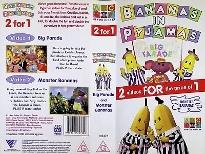 Bananas In Pyjamas  Big Parade And Monster Bananas VHS • $10