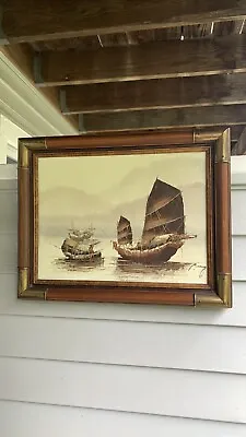 Boat Painting By P Wong  • $199