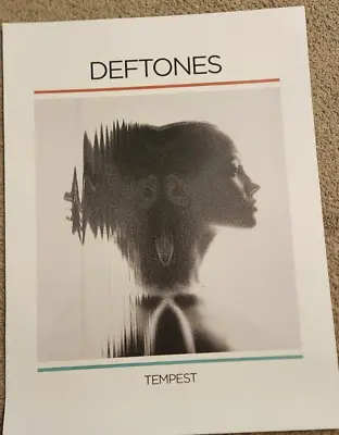 $50 • Buy Vintage 2012 Deftones Tempest Concert Litho Poster Rare Chino 18x24