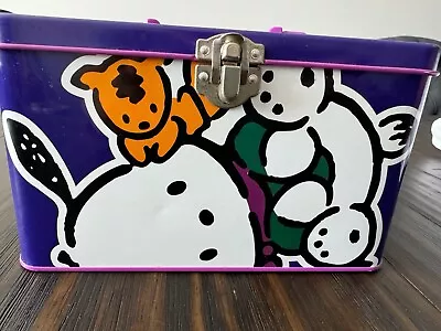 Vintage Sanrio Pochacco 1996 Metal Tin Storage Lunch Box • $27