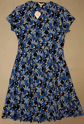 Seasalt 16R Pier View Dress Collage Echinacea Maritime • £20