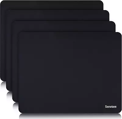 Ultra-Thin Mouse Pad 4 Pack Smooth Gaming Mouse Pads Non-Slip Rubber Base Las • $11.83