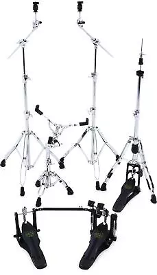 Mapex Armory 5-piece Hardware Pack With Double Pedal - Chrome Plated • $659