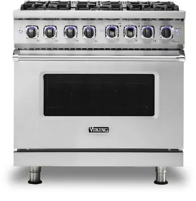 Viking 7 Series 36  5.6 Cu.ft 6 Burner Pro-Style SS Dual-Fuel Range VDR73626BSS • $7999