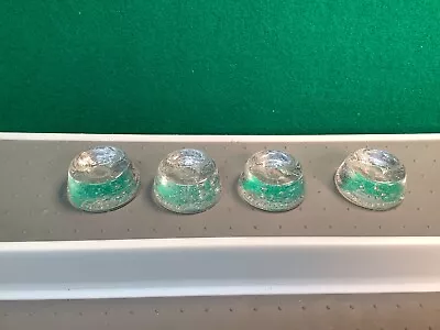 Marble Festival Sistersville WV Glass Display Stands Set Of 4 • $16